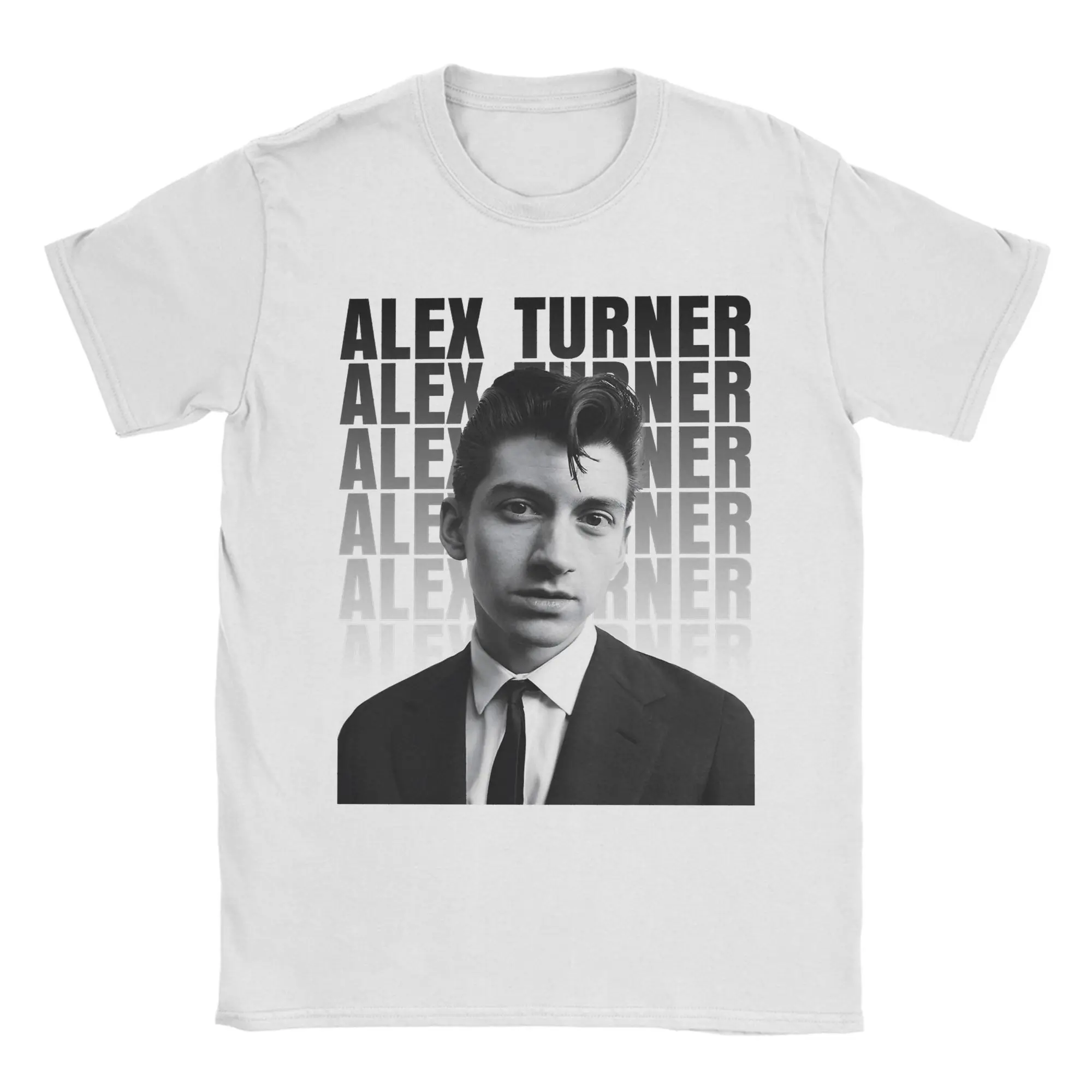 تي شيرت Alex Turner The Arctic Monkeys Band للرجال تي شيرت قطني مضحك برقبة دائرية وأكمام قصيرة تي شيرت ملابس جرافيك