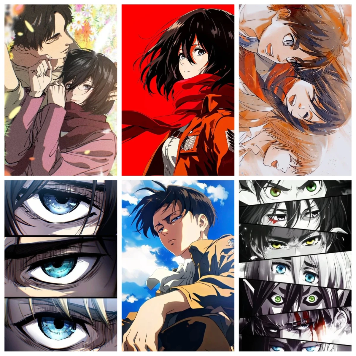 Pintura al Óleo Digital sin Marco, Anime Japonés Ataque a los Titanes, Decoración del Hogar, Pintura para Pared, Decoración de Dormitorio, Regalo para Amigos