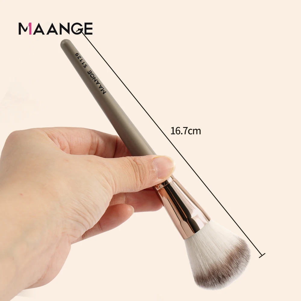 MAANGE-Ensemble de pinceaux de maquillage pour femme, fond de teint cosmétique, poudre, fard à joues, mélange Kabuki, outils de beauté, poils doux et moelleux, 3 pièces