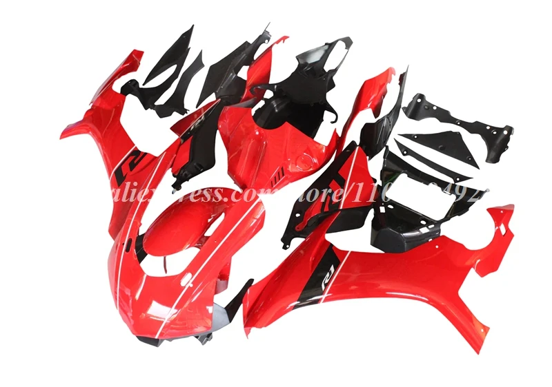 4 Hadiah Kit Fairing Seluruh Sepeda Motor ABS Baru Cocok untuk YAMAHA R1 09 10 11 2009 2010 2011 Set Bodywork Merah Hitam Putih Kustom