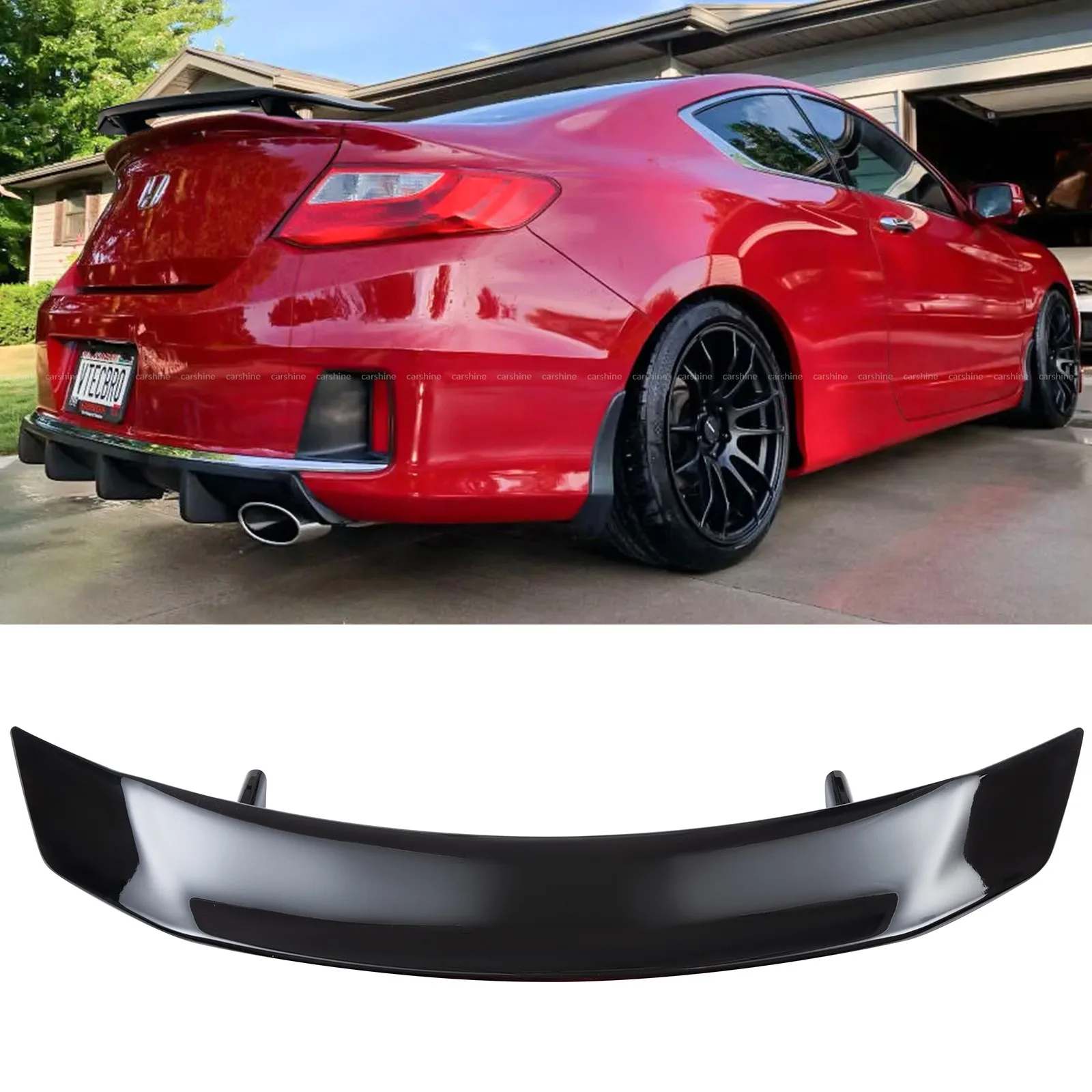

Glossy Black 46" Car Rear Trunk Spoiler Lip Wing For Honda Accord Coupe2003-2017