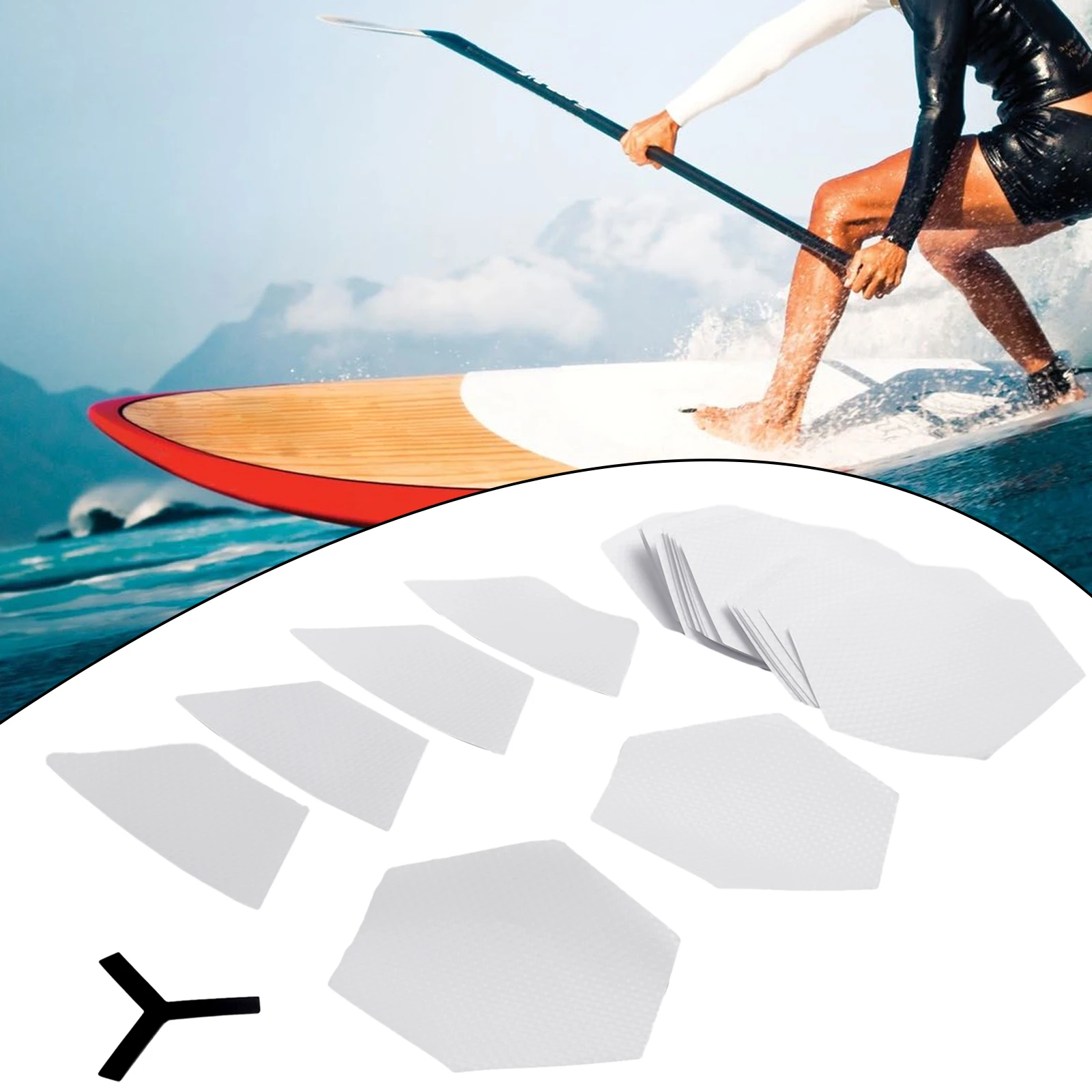 

Grip Pad Non-slip Stickers Deck Grip Non-slip Water Sports 22pcs Accessories DIY Pad Stickers Surfboard Surfing Traction Tools