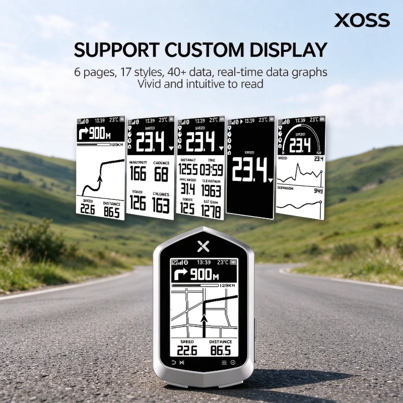 Lightweight XOSS NAV GPS Computer 67g Ultra Light Wireless Speedometer IPX7 Waterproof Dustproof For Road Bike Training