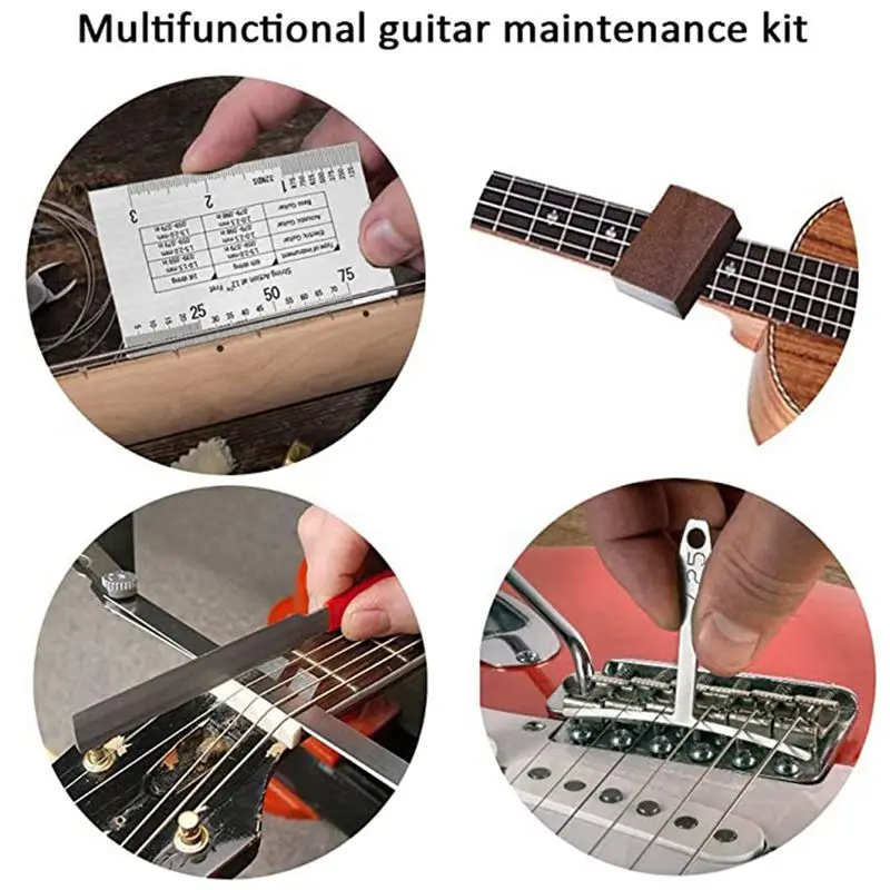 A89E-Guitar Repair Kit Component With 72 Parts-Professional Guitar Repair Kit And Accessories-For Electronic Guitars, Ukulele, B