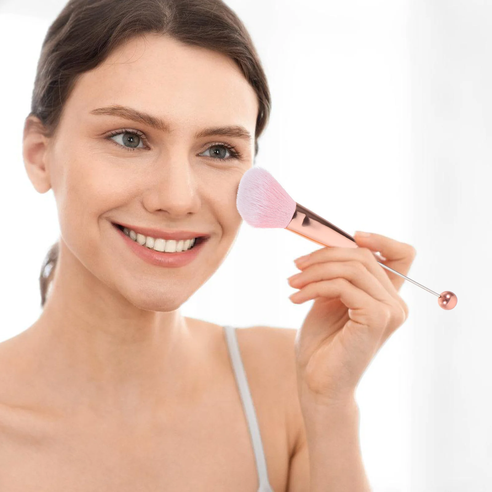 1 セットメイクブラシキット柔らかい毛ポータブル女性のための顔アイブレンドパウダー適用簡単クリーンロングハンドル化粧品