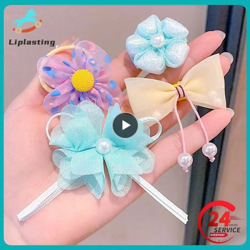 10/Princess Super Fairy Bow Hairpin Children Fabric Flower Hairpin New ' Baby No Harming Hair Bangs Clip