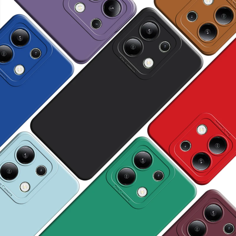 액체 실리콘 충격 방지 풀 커버 카메라 보호 범퍼, Redmi Note 13 Pro 케이스, Redmi Note 13 Pro 5G 4G 커버, 신제품