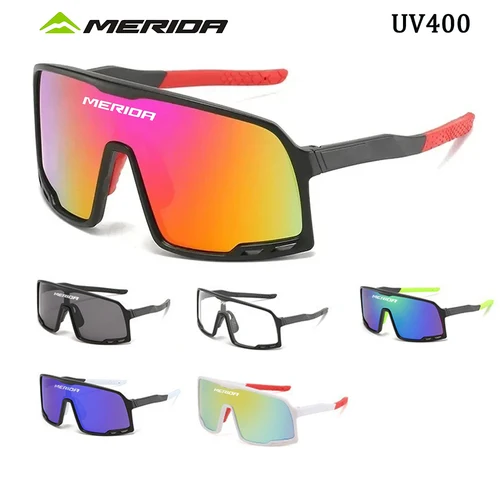 Imagen 1 del producto Gafas de ciclismo Mérida para hombre y mujer, gafas UV400, gafas deportivas para exteriores MTB/carretera con caja uv400