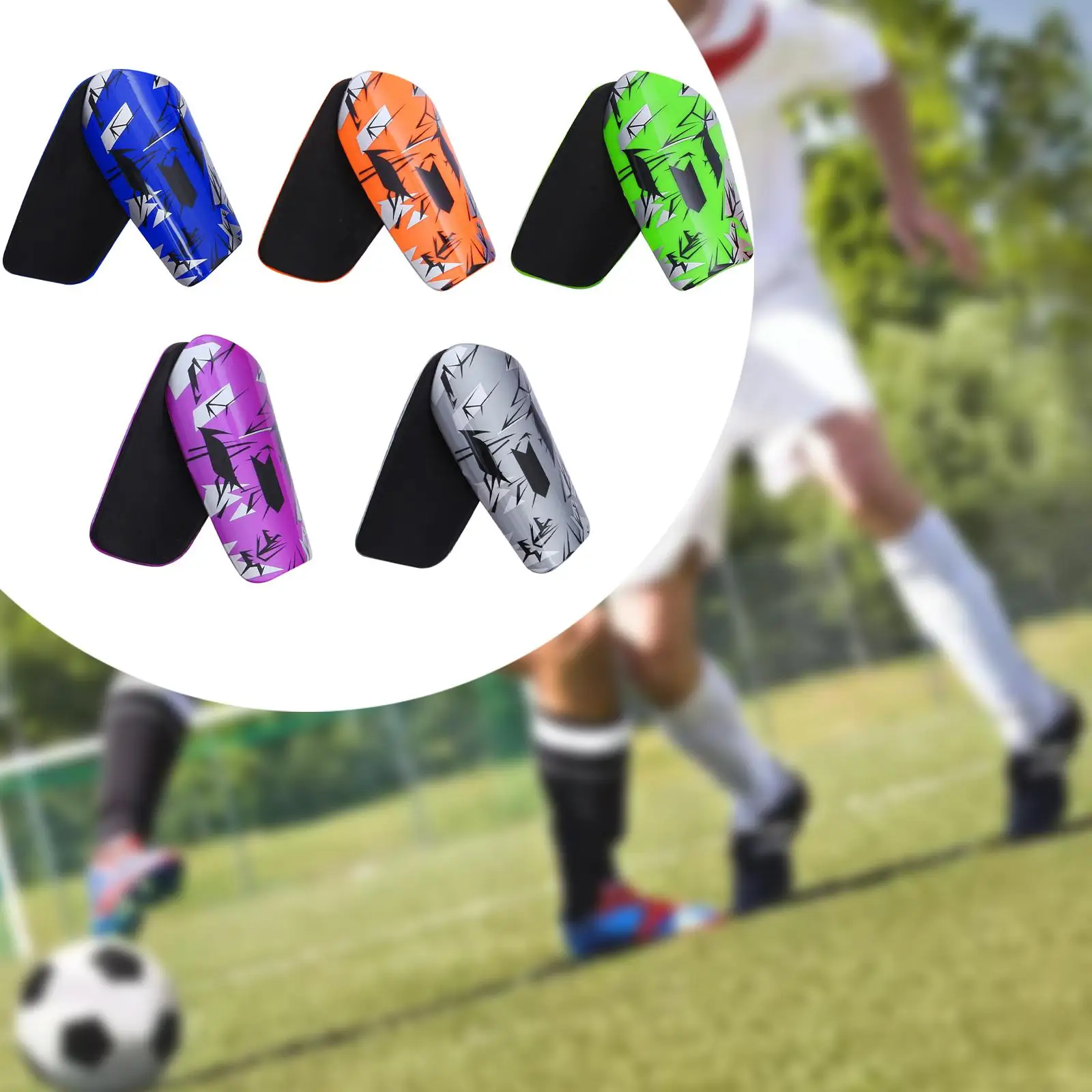 2 Pieces Soccer Shin Guards Supplies Exercise Portable Equipment Cushion Leg Protection for Men Children Girls Sports Boys