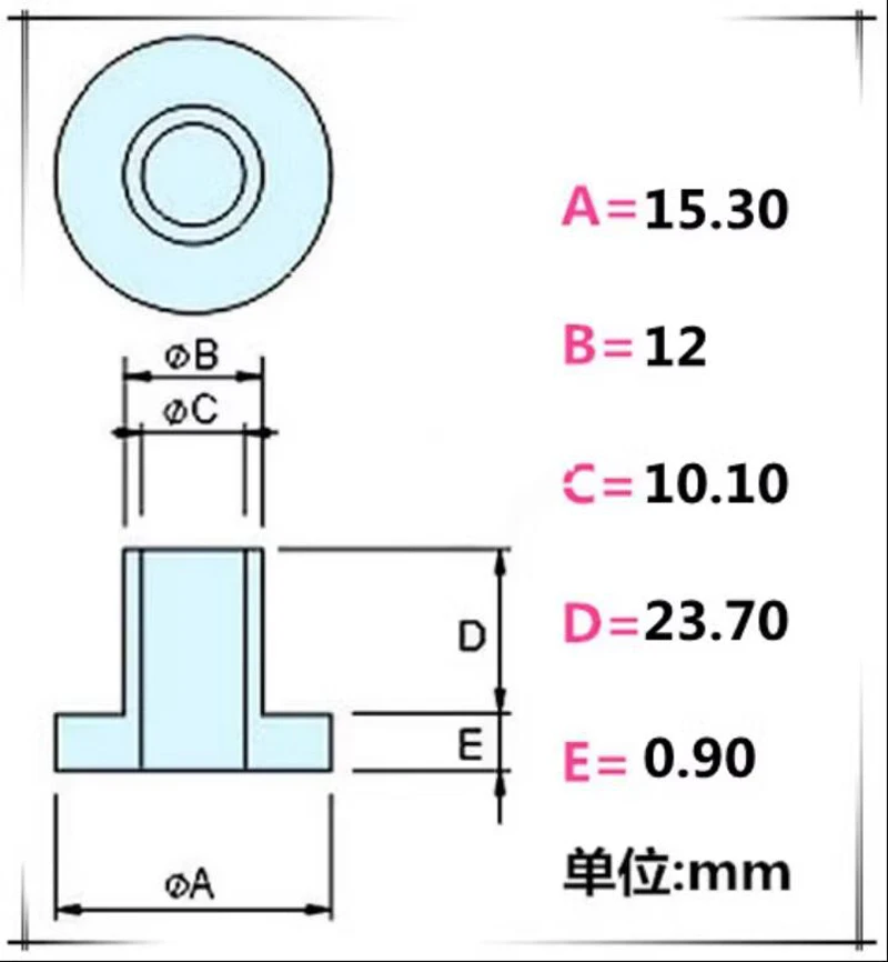 M10 T-type Nylon Extended Stepped Washer Isolation Column Concave Convex Thread Bushing Insulating Plastic Gasket Screw Sleeve