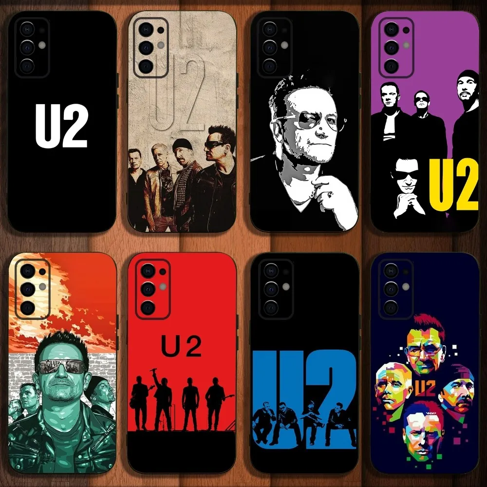 

U-U2 Pop B-Band Phone Case For Samsung S24,S21,S22,S23,S30,Ultra,S20,Plus,Fe,Lite,Note,10,9,5G Black Soft Cover