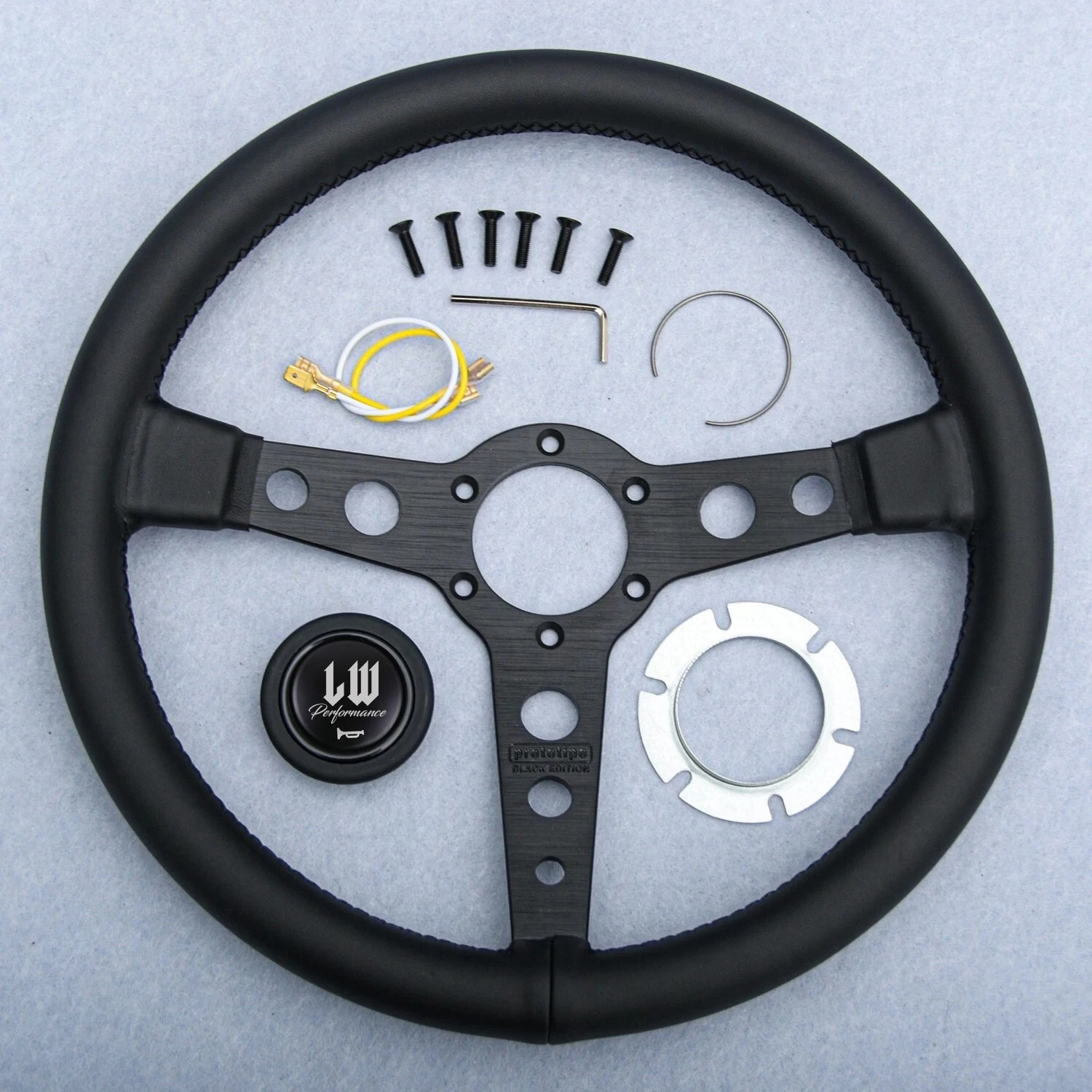 LW BLACK EDITION 14inch/350mm Prototipo Steering Wheel