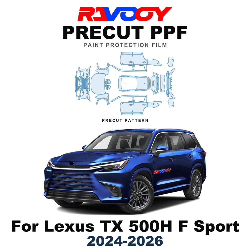 Precut PPF For Lexus TX 500H F Sport 2024-2026 8.5mil TPU Paint Protection Film Hood Bonnet Bumper Headlight Self-Healing Roof