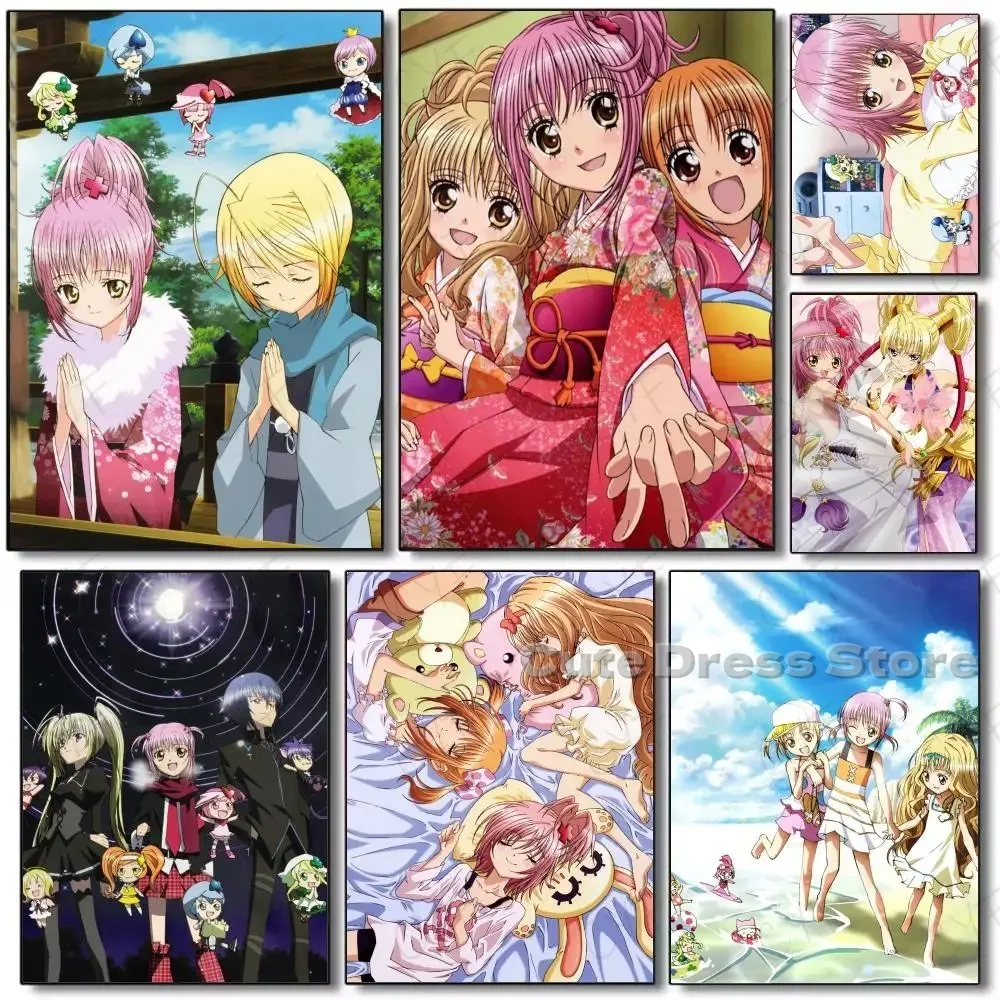 Shugo Chara Canvas Print Single Unframed Wall Art Hinamori Amu Anime Poster For Bedroom Aesthetic Girl Room Decor