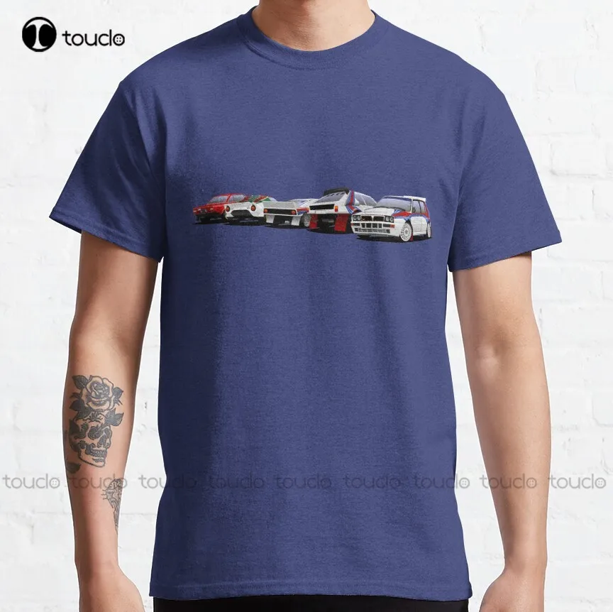 Lancia Rally Dynasty Fulvia, Rally, 037, Delta, S4 Classic T-Shirt T-Shirts For Men Graphic Xs-5Xl Unisex Streetwear Gd Hip Hop