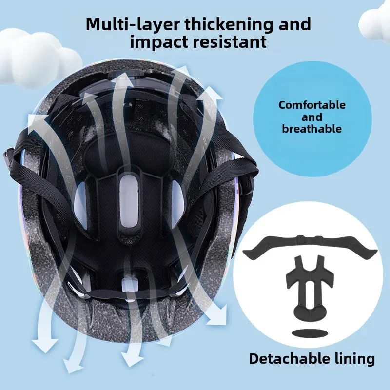 Dziecięcy kask ochronny z kreskówek, wielofunkcyjny, certyfikowany rower, deskorolka, sprzęt ochronny dla dzieci w wieku 3–8 lat, sporty na świeżym powietrzu