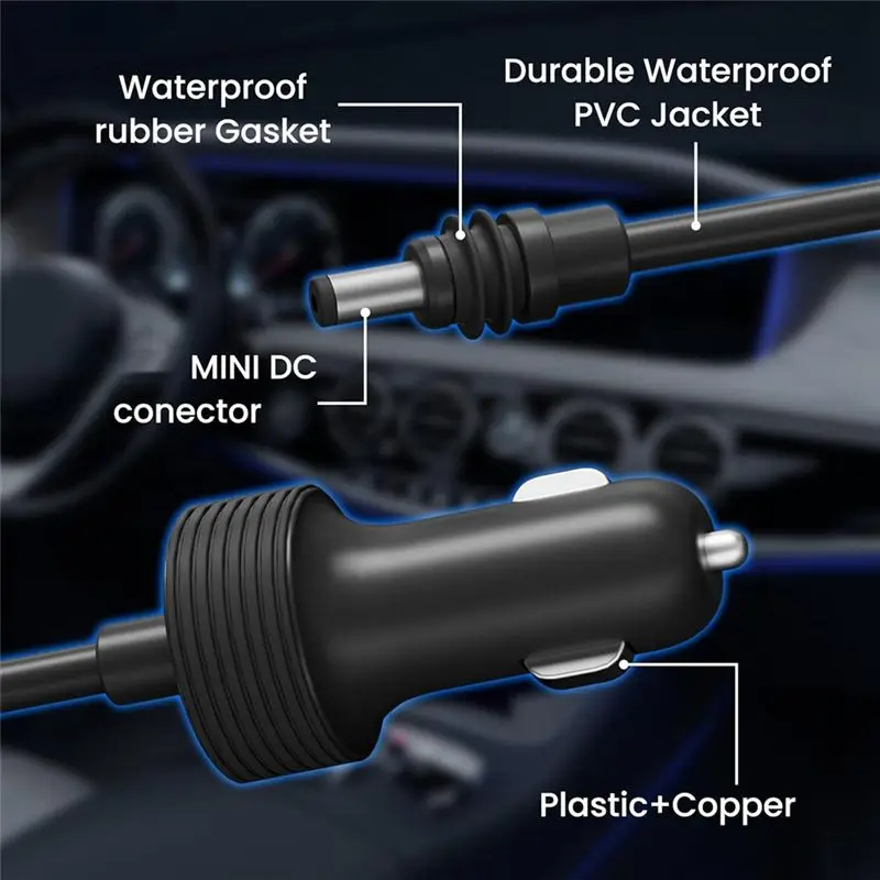 Classy-For Starlink Mini Power Cable Direct To Cigarette Adapter,For Starlink Mini 12V-24V Car Power Supply Cord 16.4Ft
