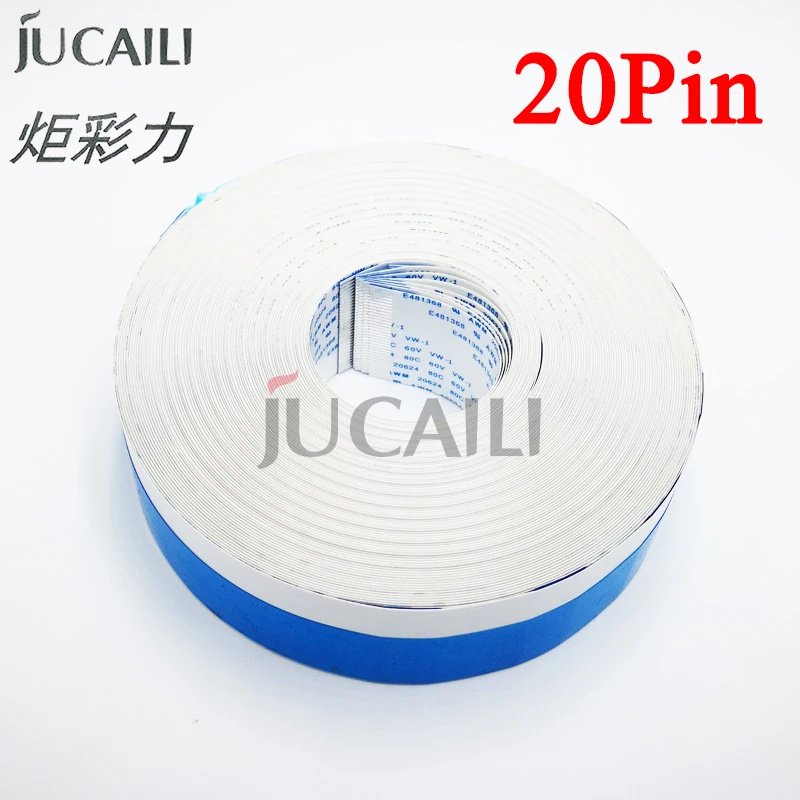 Jucaili 2PCS printer 20pin-1.0mm-B long data cable for Hoson board for Infiniti Challenger Phaeton printer Flat data cable