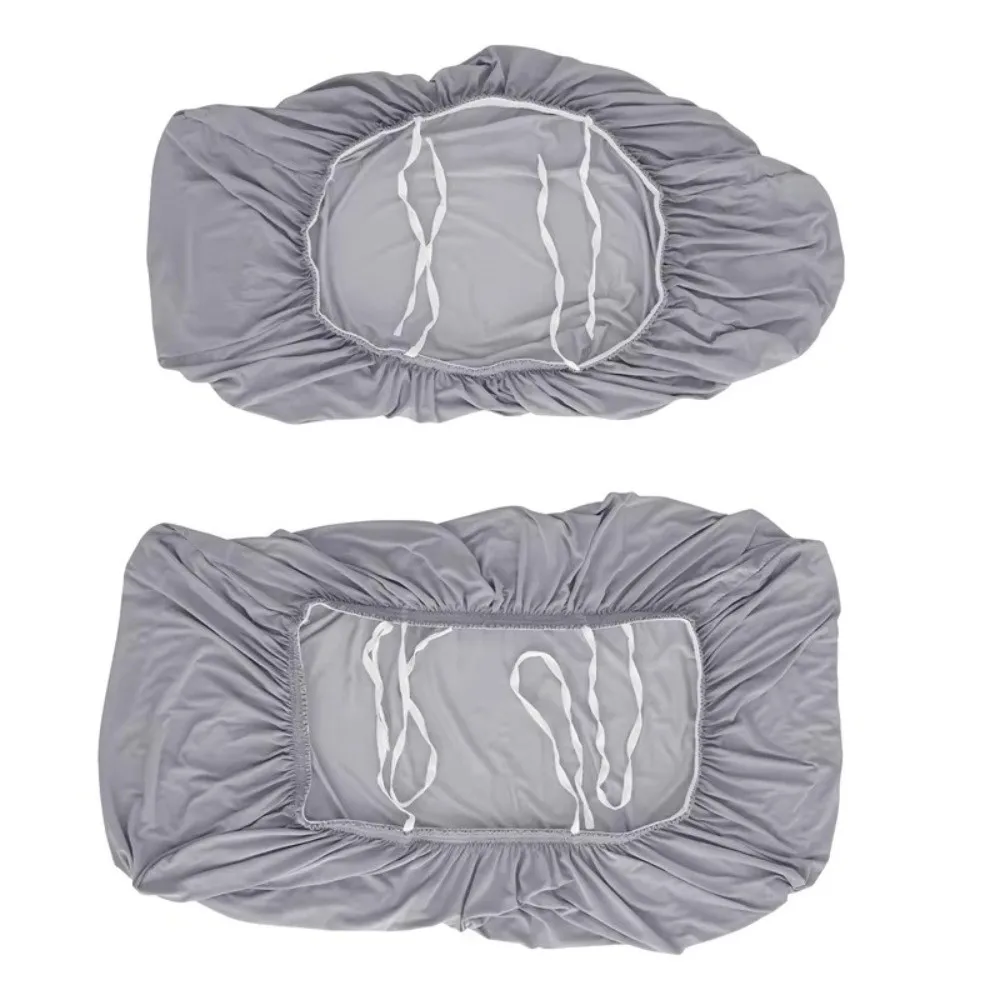 2pcs/set Stretch Fabric RV Dinette Cushion Covers Soft Dust-Proof Sofa Seat Covers Slip-on Design Full Coverage