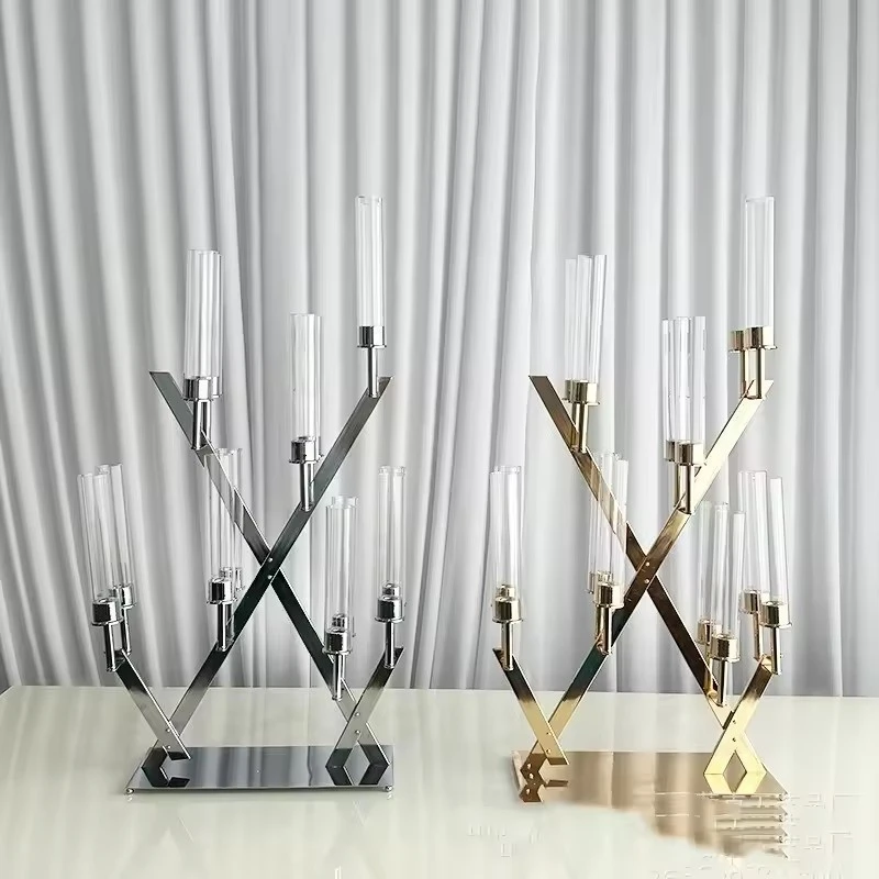 2 Stück 16-Kopf Metall-Kerzenhalter: Ideale Tischdekorationen für Partys, Gangleuchter & DIY-Dekorationen – Detail 4