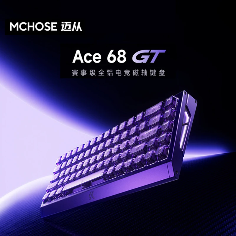 MCHOSE Ace 68 GT Magnetic Axis Mechanical Keyboard Full Aluminum Frame PC Gaming Esports For Valorant Delta Action Pro Gamers