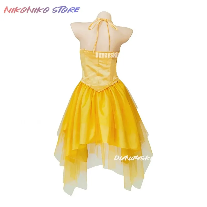 

DY20Музыкальный костюм Wicked Glinda для косплея Glinda, желтое платье на бретелях, сценическая театральная одежда, женская одежда на Хэллоуин, Dre