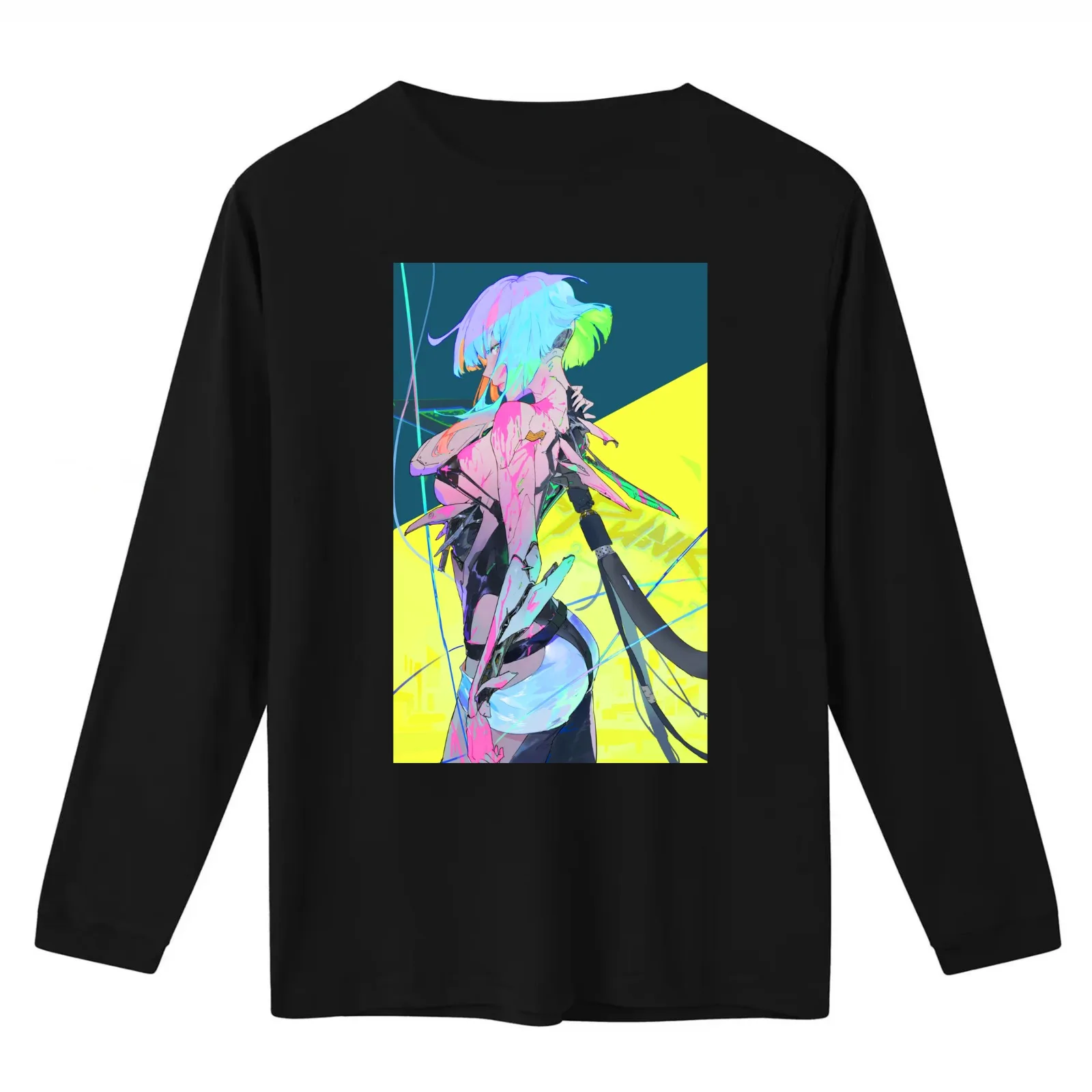 Cyberpunk Lucy T-Shirt Summer Casual Cotton Tee Oversized Streetwear Tops Vintage Graphic Print Loose Fit Short Sleeve