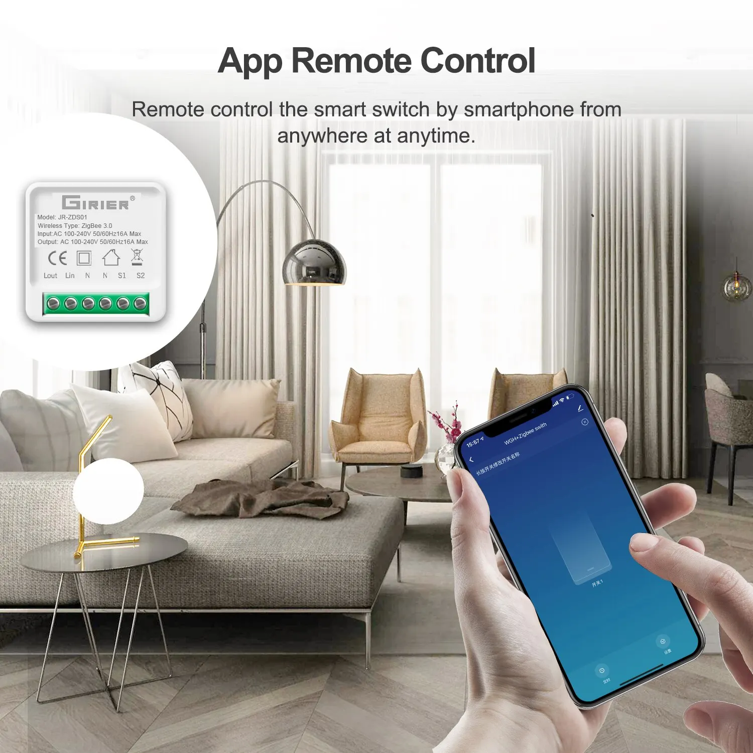 GIRIER Tuya ZigBee 3.0 Smart Light Switch Module Smart Home Automation interruttore fai da te supporta il controllo a 2 vie funziona Alexa Hey Google