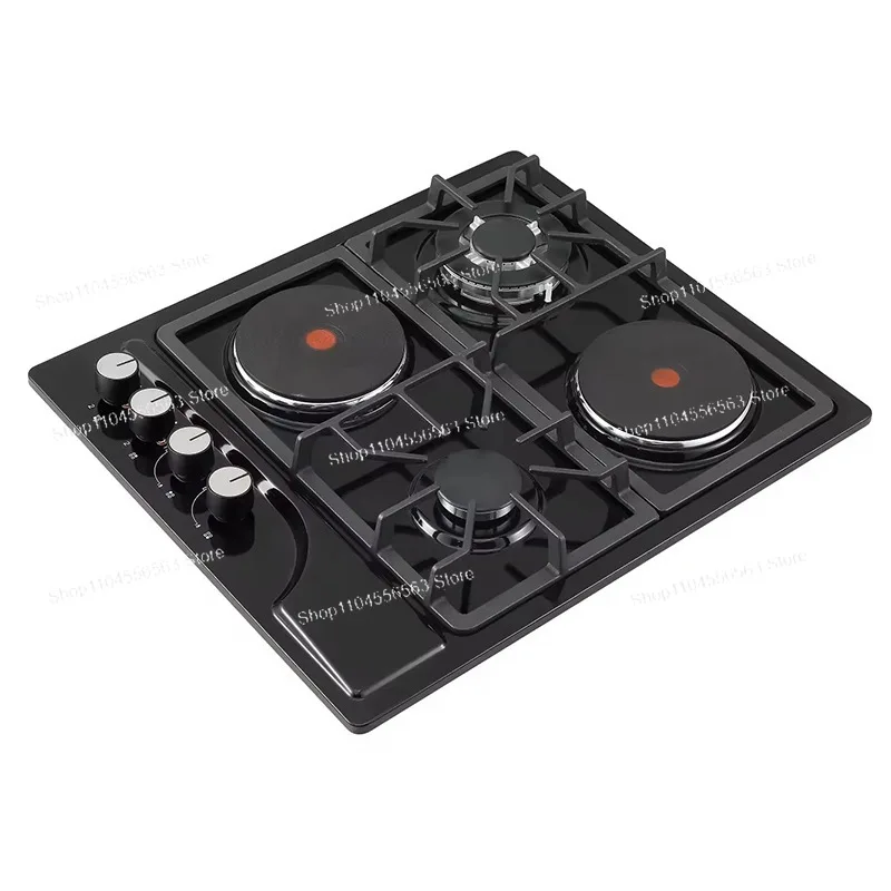 Stainless Steel Gas Stove 2 in 1 Built-in Freestanding Energy Saving Efficient Gas Hob for Home Kitchen Countertop Use