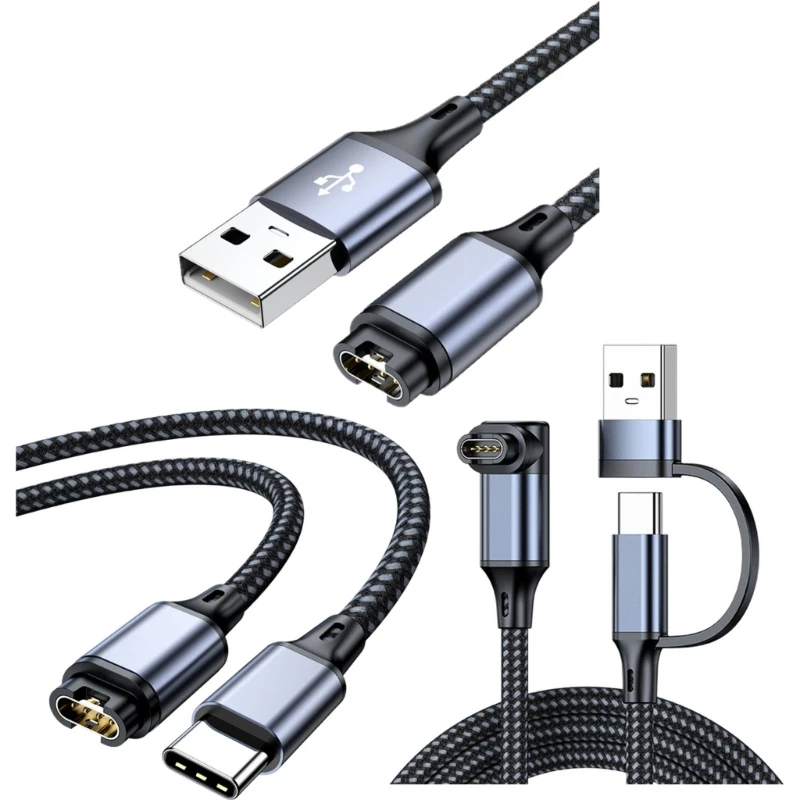 103F Reinforced Charging Line USB C USB A Connector For Watch Charging Cord 120cm/3.94ft