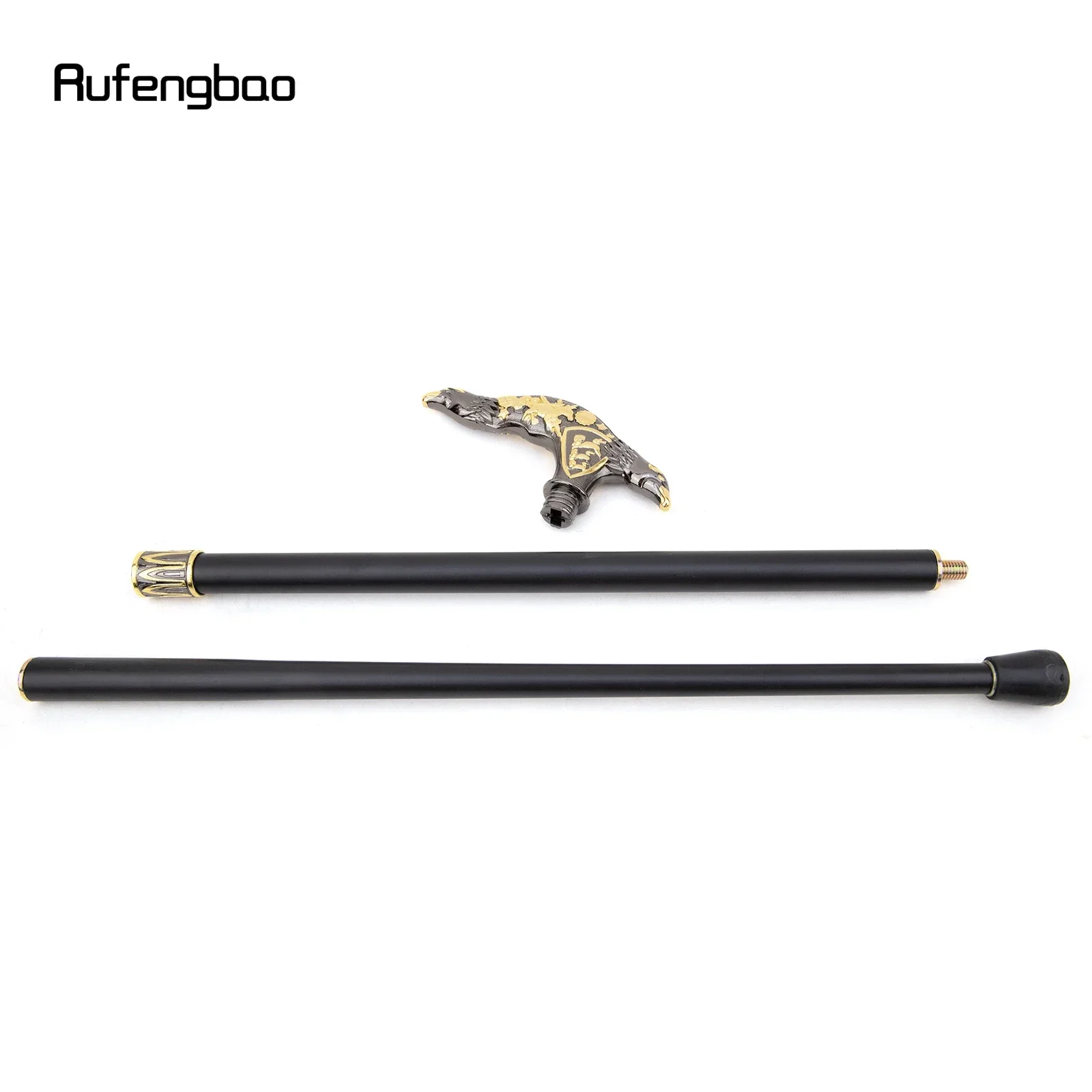 Black Golden Eagle Head Fashion Walking Stick Decorative Stick Cospaly Vintage Party Fashionable Walking Cane Crosier 93cm