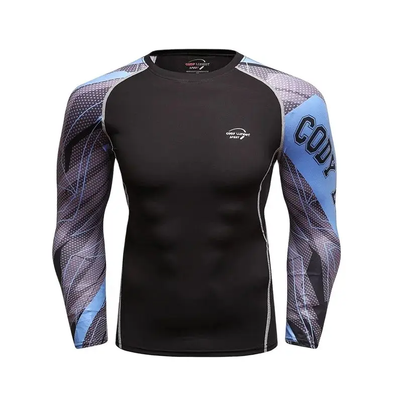 Cody Lundin Sport Splicing UPF 50 + manica lunga Rashguard Men Jiu jitsu gi Bjj Rash Guard Custom Cycling Kickboxing Jersey