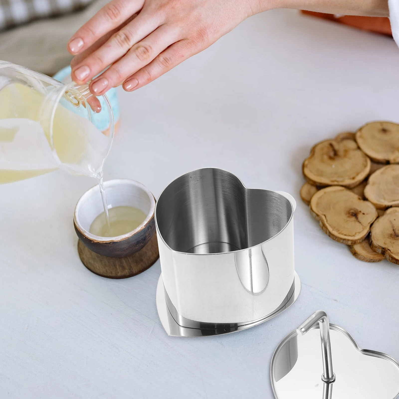 

1Set Cake Making Molds Stainless Steel Rice Ball Maker for DIY Mousse Mold Baking Tools Desserts Mold Creative Kitchen Set