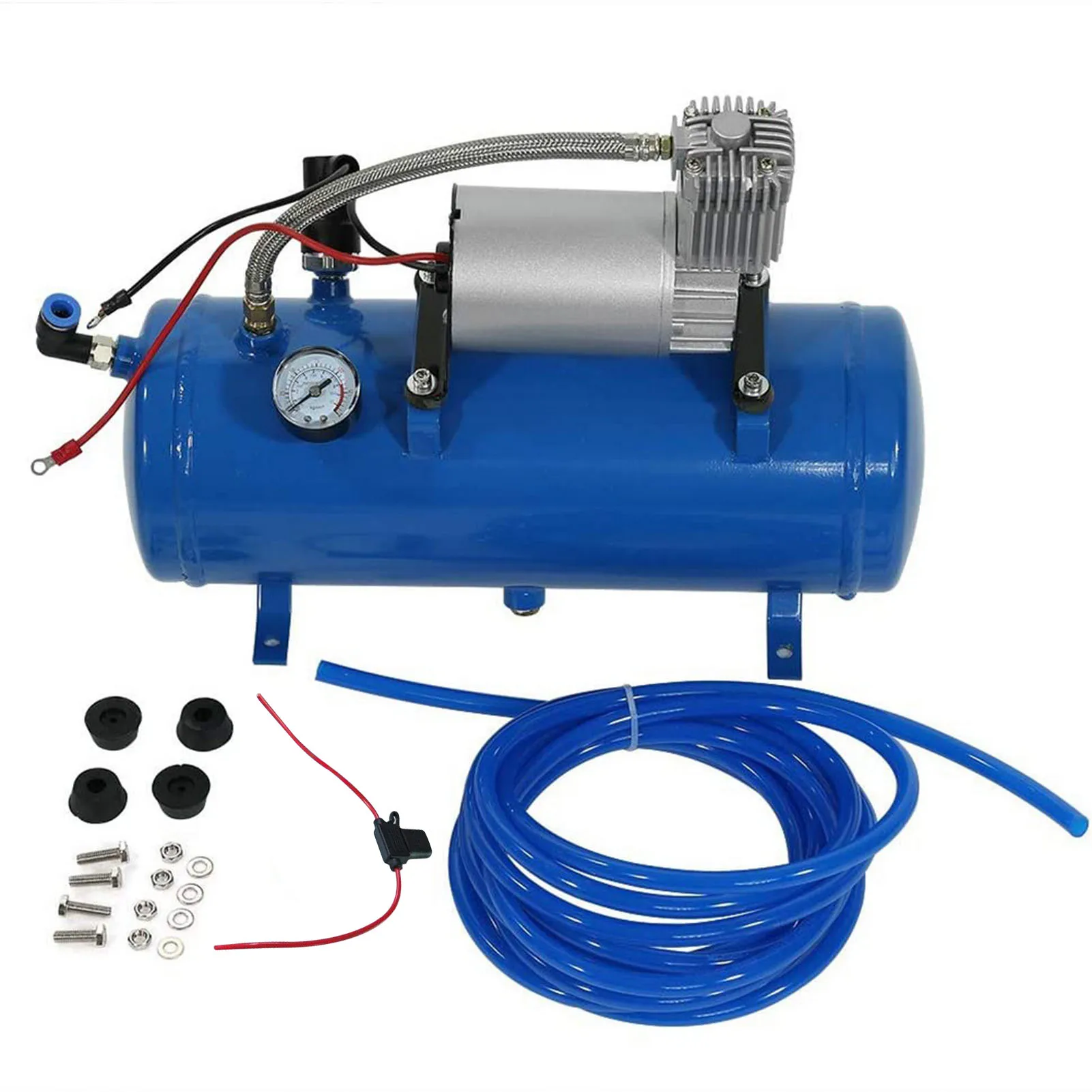 

12V Air Compressor Horn With 6 Liter Tank Tyre Inflator Pump For Air Horn Train Truck RV 150psi Tire Pressure Pump Tyre Inflator