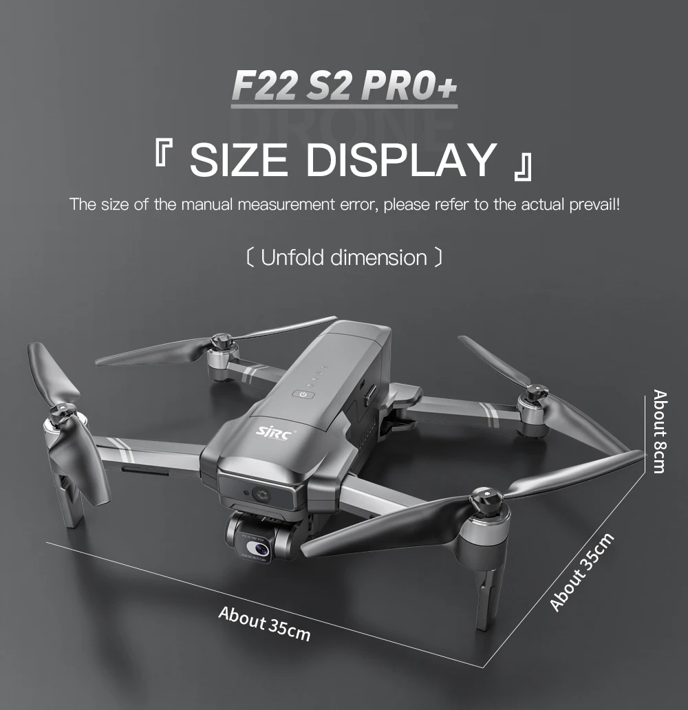 F22 S2 XR PRO PLUS GPS   2 -Axis Gimbal 4K Dual  5G Digital Transmission 6KM Long Range Professional Dron