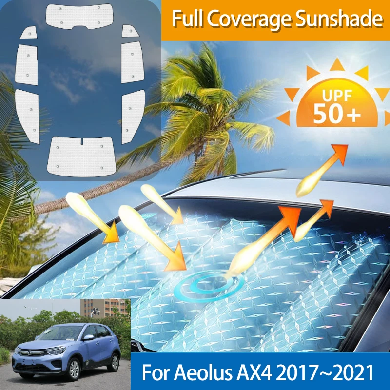 Car Sunshade For Aeolus AX4 Dongfeng Fengshen AX4 2017 2018 2019 2020 2021 Auto Accessories Sun Protection Window Stickers Visor