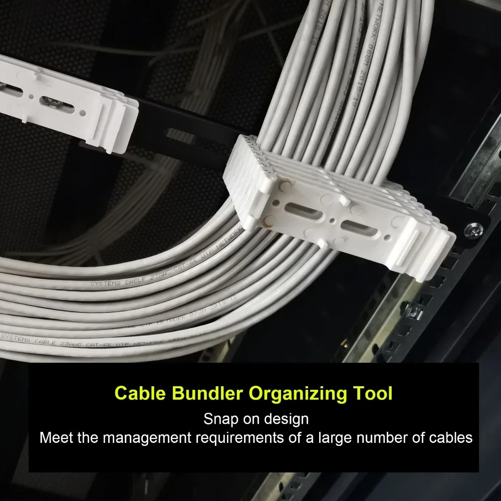 10pcs Sturdy Snap On Cable Organizing Tool Multi Hole Adjustable Wire Comb Organizer Network Cord Organizer Tool Home