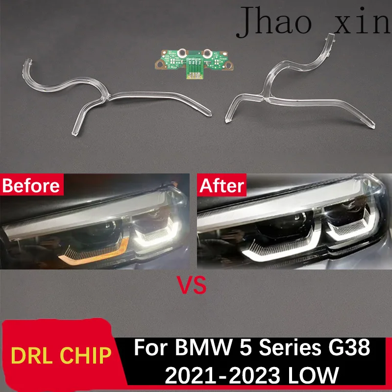 

Light Guide Strip Car Headlight DRL CHIP Tube White Light for BMW 5 Series G30 G38 2021-2023 LOW Angel Eye Ballast Circuit Board