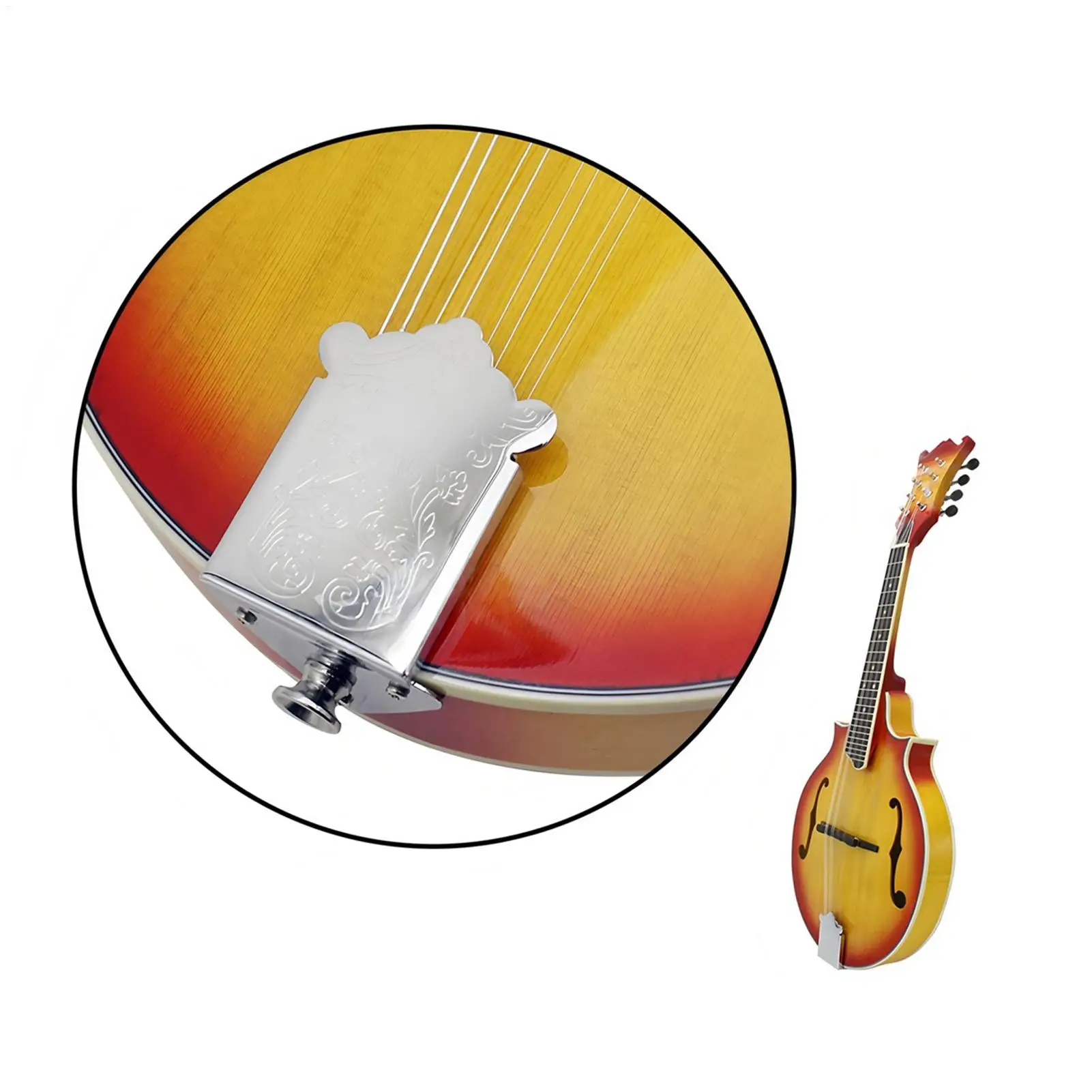 قطعة ذيل مندولين مكونة من 8 أوتار مع إبزيم ومسامير، جزء أداة احترافي للأداء والممارسة والمبتدئين #5