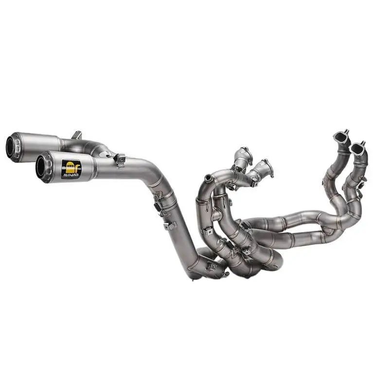 

For Panigale/streetfirgter V4 V4S 2018-2024 Escape Slip-on Motorcycle High Mount Exhaust ti alloy Akrapo Muffler With Link Pipe