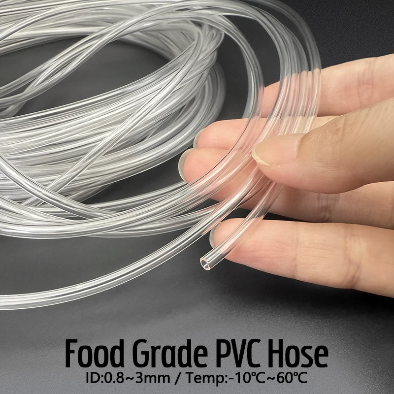 

Высококачественная пищевая прозрачная капиллярная трубка из ПВХ, небольшой пластиковый шланг, внутренний диаметр 0,8/0,9/1/1,2/1,5/2/2,5/3 мм