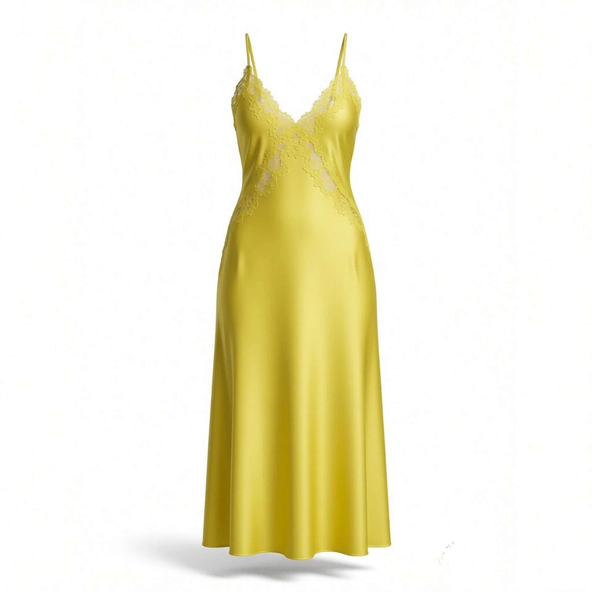 

Withered European And American Style Fashionable Lace Satin Texture Midi Dress Elegant Party Dresses Vestidos Women's Dress