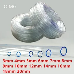 3 4 5 6 7 8 9 10 12 14 16 18 mm Tubo de PVC Transparente Tubos de Água Tubos Mangueiras de Aquário Tubulação de Bomba de Água Mangueira de Jardim