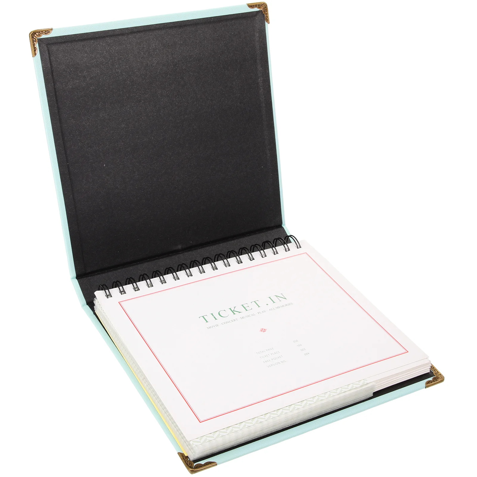 1개 프리미엄 소재 영수증 정리함 사진 앨범 티켓 수집책 가정 및 사무실용으로 완벽한 연두색