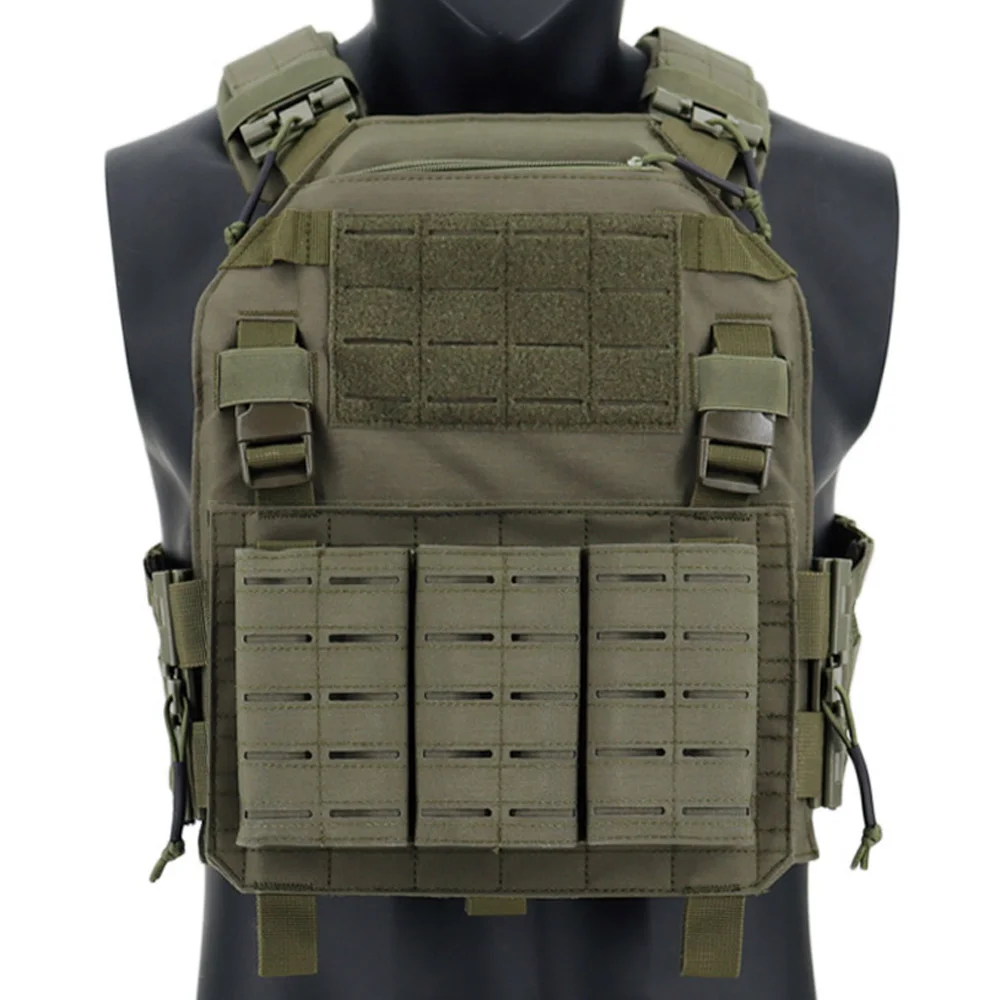 Tactical Vest With Triple Magazine Pouch Outdoor Hunting Plate Carrier Protective Adjustable Vest Airsoft Combat Equipment