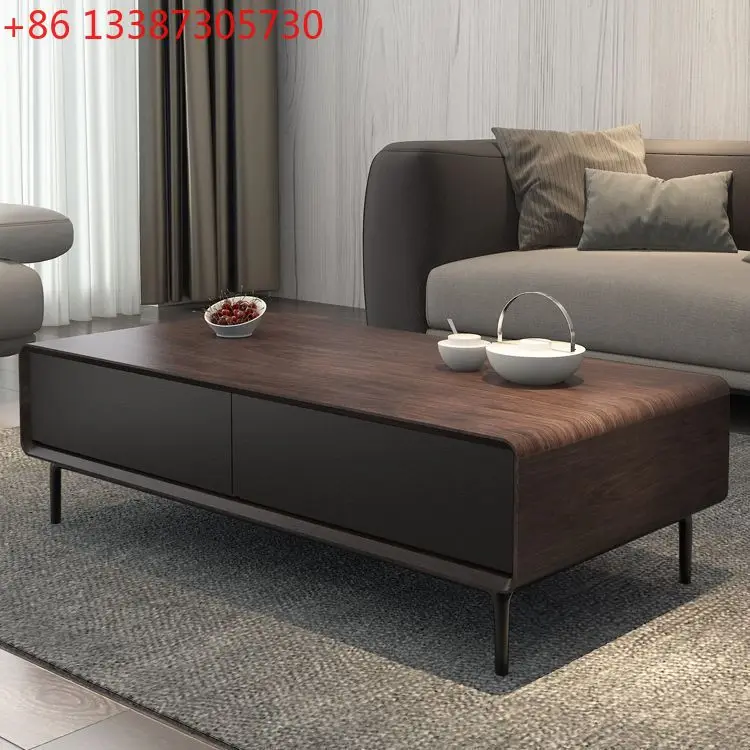 

Rectangle size apartment living room storage high tea table modern simple light luxury