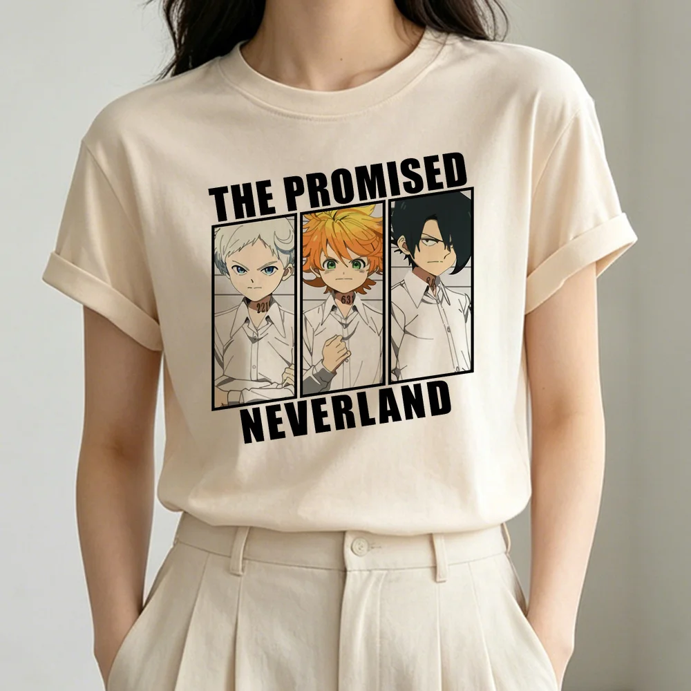 the Promised Neverland top tees femme anime y2k Psychedelic top tees manga anime japan