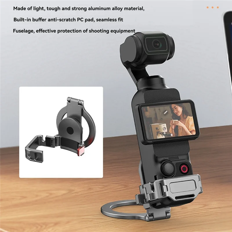 ABGN Teleprompter Holder For DJI Osmo Pocket 3 Magnetic Adapter Frame With Hand Rope Camera Expansion Bracket