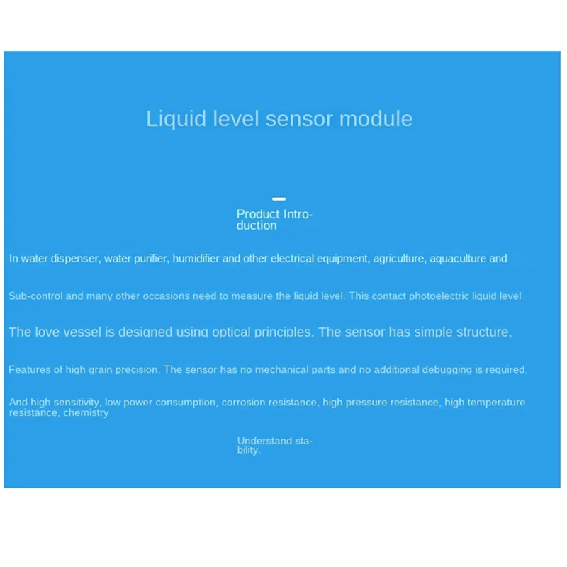 1 Piece Liquid Level Sensor Liquid Level Detection Sensor Water Level Monitoring Sensor Sensor Module Blue