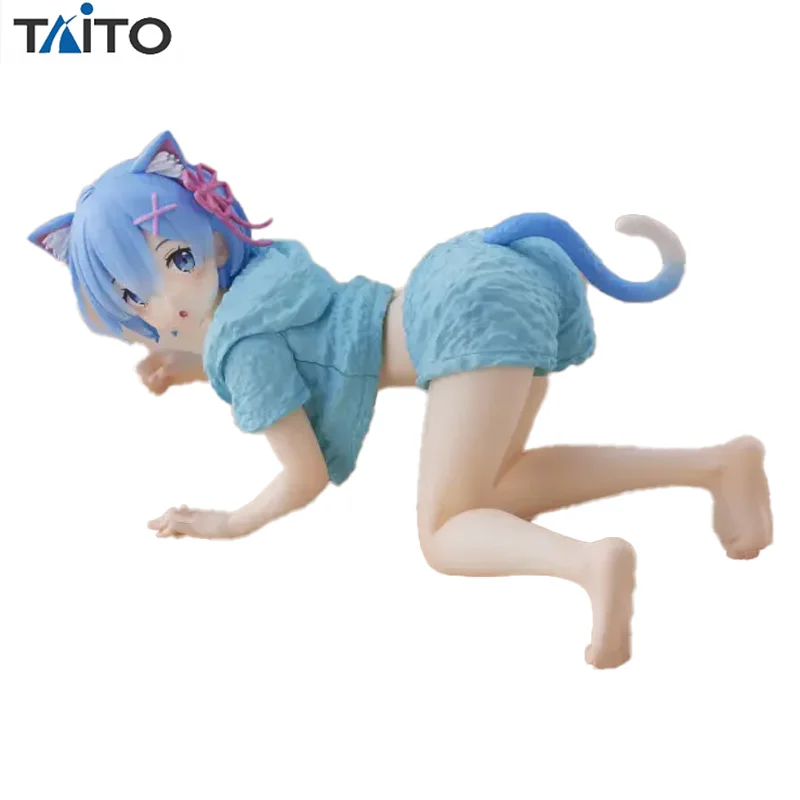 Taito Re:Life in a different world from zero Desktop Cute Rem Cat room wear ver Anime Figure Action Model Collectible Toys